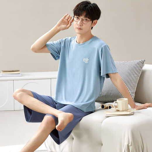 
Arctic velvet (Bejirog) modal men's pajamas set summer shorts shorts thin summer ice silk feel loose casual large size home G[6623] modal shorts-cool and breathable L [recommended 100-120 Jin [Jin equals 0.5 kg]]