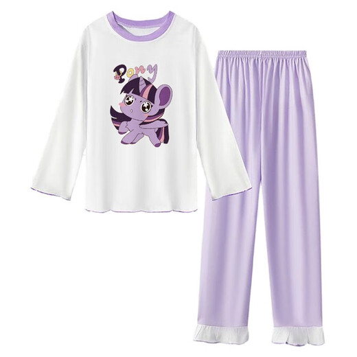 Capítulo genial (Kuzhang) Pajamas para niños Girls Primavera y otoño Summer de manga larga Cotton puro juego delgado de algodón delgado bebé Cartoon Princess Style Ropa para el hogar Cubierta de manga larga K3519# Pink está ocupado actuando lindo 105 8 Altura de tamaño 95 cm está 95 cm