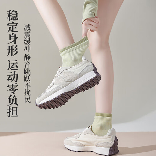 Duwek yoga socks women's summer mid-calf socks professional fitness Pilates sports non-slip stockings spring and autumn multi-color-3 pairs