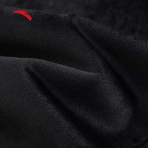 ANTA KT Series Men's Light Warm Velvet Sports Top 25 Years Winter Fashion Casual Sports Jacket 152541733 Basic Black-3 L (Male 175)