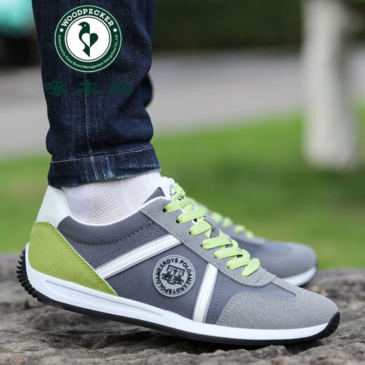 Woodpecker men's casual shoes men's shoes summer 2025 new breathable canvas casual clothes shoes ultra light soft sole sports shoes trend AW9902 blue cloth style 42 size is small, one size larger