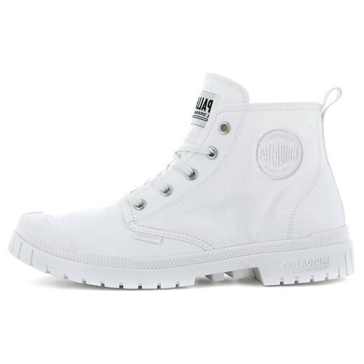 PALLADIUM Pampa everyday versatile non-slip, wear-resistant and breathable high-top canvas shoes, same style for men and women, white 41