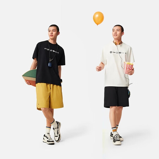 Li Ning Comfortable Short Sleeve Men's T-Shirt 2025 Summer Sports and Casual Top T-Shirt Loose Breathable AHSV679 Milk White AHSV679-1 S