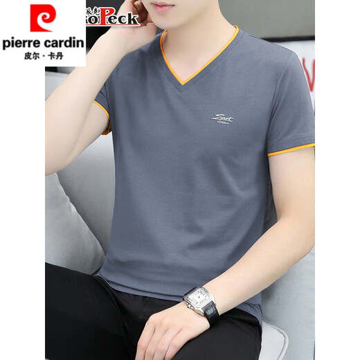Pierre Cardin High-End 2025 NUEVO Xinjiang Camiseta de camiseta de manga corta para hombres Camiseta en V de la camiseta en V de la tapa de verano de manga a media manga-QY691 White + M7203 White M [Sugerencias: 85Jin [Jin equivale a 0.5 kg] a 100Jin [Jin equivale a 0.5 kg]]]]