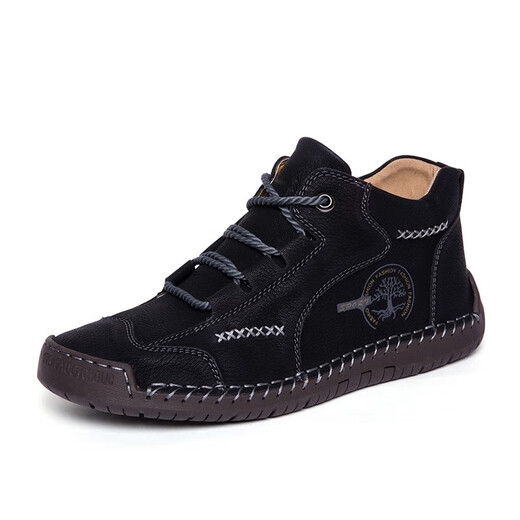 S.SOFEA2025 Nuevos zapatos para hombres Summer Summer Martin Boots Estilo británico Botas de trabajo de tubo corto Boots Beef Tendon Sole 9926 Hombres de hombres Khaki Yongdunshi 39