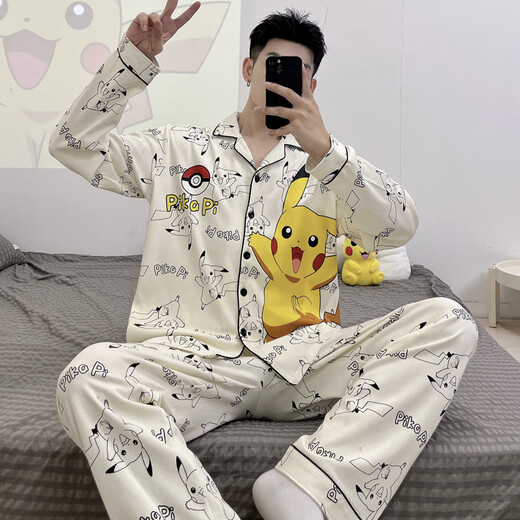 Shantou Lincun 2023 Nuevo pijamas para hombres Spring y otoño Manga larga Jóvenes delgados Día de ropa de verano Estudio de ropa de verano 9926 Modelo M de hombres estándar (alto 165100 Jin [Jin equivale a 0.5 kg])