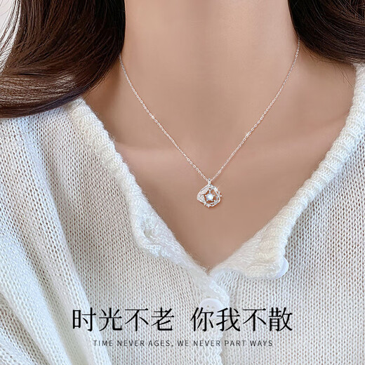 The only (Winy) Blue Eucalyptus and Bird 999 sterling silver necklace for girls 2025 new pendant birthday gift for girlfriend jewelry