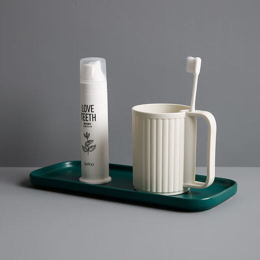 高颜值刷牙漱口杯家用简约牙刷杯洗漱杯牙缸情侣手柄塑料牙杯学生 9276 可爱桔色