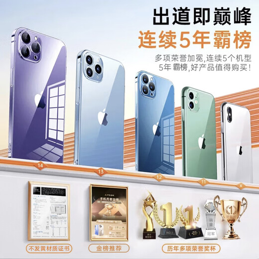 图拉斯【久用不发黄】 适用苹果14手机壳iphone14保护套超薄透明全包防摔磁吸简约高级男女硬款 【美过裸机】不黄原材+裸机手感+超强防爆