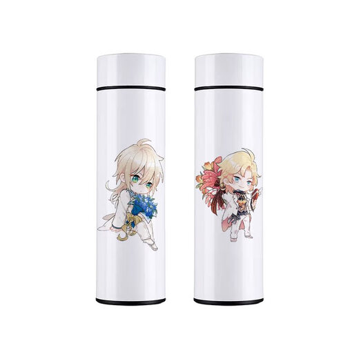 The Painted Traveler in Cheng Liu Time and Space Animation Peripheral Smart Thermos Cup Ain Luo Xia Ye Xuan Lu Chen Si Lan Water Cup Female Intelligent Thermometer Cup 480ml Customized with Pictures