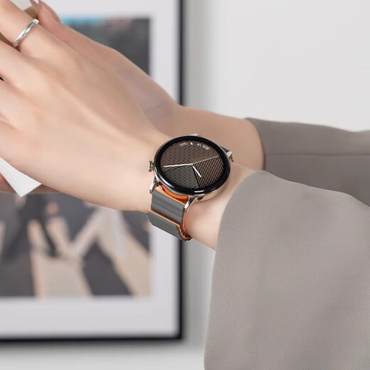 适用小米watchS4表带S3波纹磁吸硅胶手表带夏天S1pro腕带透气S2智能color2运动替换带新品【1047】 墨绿配橙 【22mm】小米Watch Color/运动版