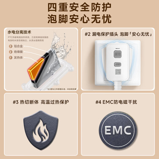 Midea foot bath tub electric foot bath heated fully automatic massage 2025 practical footbath smart constant temperature knee therapy home official new product - simulated roller massage + thermal cut-off body overheat protection + leakage protection switch birthday gift for parents, mother-in-law, father and mother, elderly and elders practical high-end health care