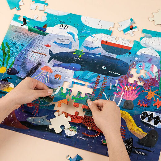 Puzzle pour enfants 100/200/300/500 Pièces Puzzle Toys pour garçons et filles âgés de 6 à 12 ans pour développer des énigmes d'intelligence. Ensemble complet de 100 pièces (6 boîtes)