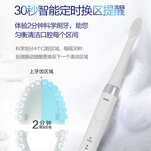 Panasonic Electric Toothbrush DM71 Sonic Vibration Adult Rechargeable Toothbrush Portable Birthday Gift for Male and Female Friends EW-WDB3A-W White
