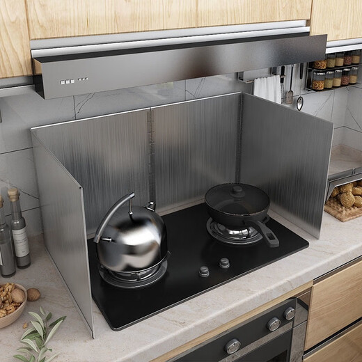 四万公里厨房挡油板 炒菜防溅油烟机隔热隔油防油挡板煤气灶台不锈钢4折