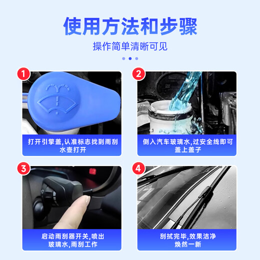 Bluestar car glass water-30 degrees 2L*2 bottles winter antifreeze powerful degreasing film decontamination wiper water universal for all seasons