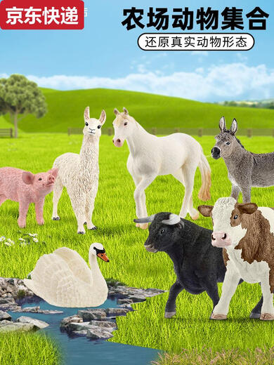 Sweet Miaomiao Schleich Simulación Modelo de animales Pig oveja CABLADO Caballero Animal Ornamento sólido Niños Juguete Pingto Stallion 13794