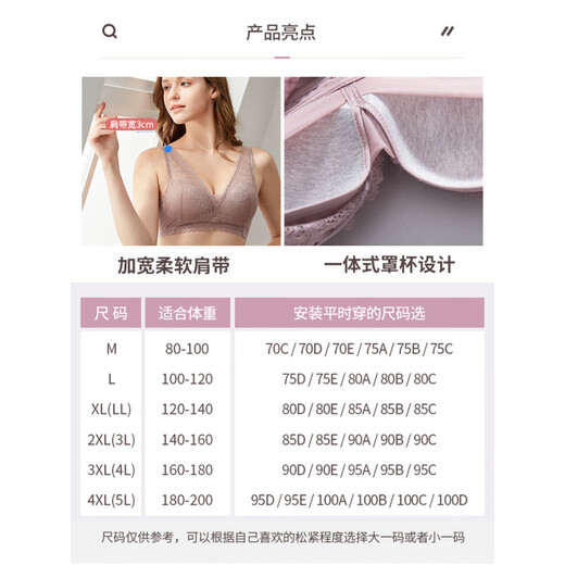 猫人（MiiOW）大码内衣女2025新款薄款女士妈妈夏季文胸聚拢胖mm胸罩美背200斤 肤色+灰色 M (适合80-100斤)