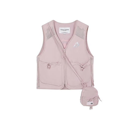 Teenie Weenie [Sunscreen] Bear Women's Jacket 2025 Summer New Girls Playful Fun Vest Pink M