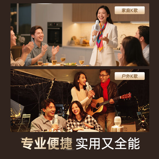 Meiniao giant sound microphone 60W microphone and audio integrated microphone with built-in sound card, national karaoke microphone home ktv audio set, outdoor karaoke live recording, giant sound microphone flagship deluxe version + luxury gift package