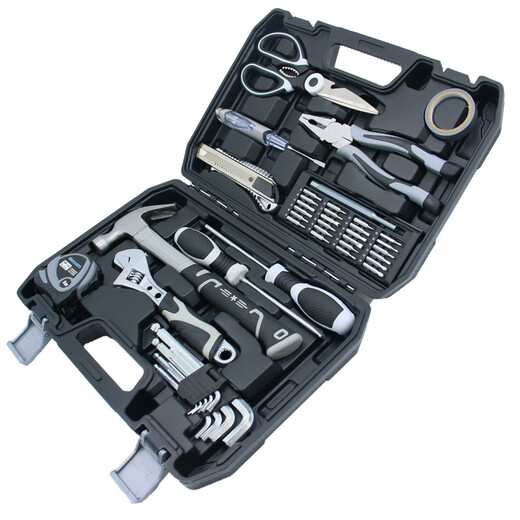Shantou Lincun imported household tool box set family vehicle electrician hardware tool collection vise high-end tool set Qingying set