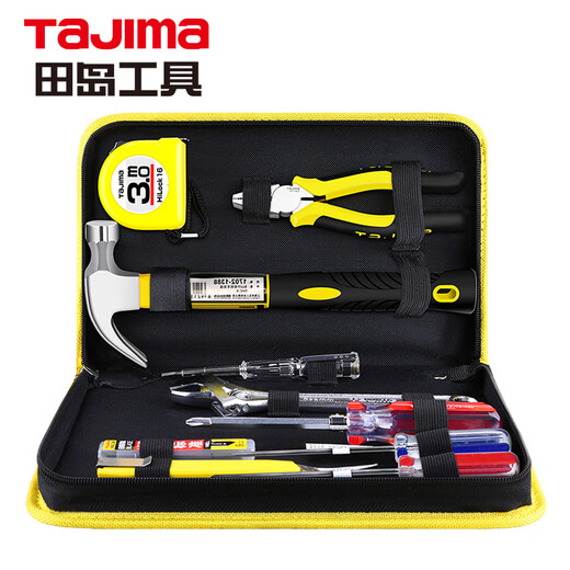 Tajima household tool set multifunctional practical tool bag household 10-piece set fc00587