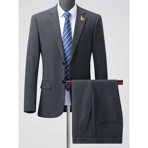 ANNONCE BIGLE SUITE MENS'S BUSINESS FORMAL USE BANQUET COMSE DE TRAVAILLEMENT PRINTEMPS ET AUTOMNE NOUVELLE VACHEUR DE LOCE MENSEMENT MENSEAU 9905 Double fente S 165/84