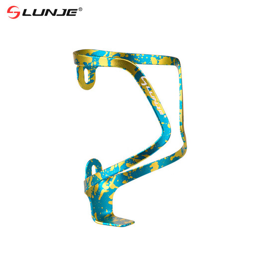 Bicycle water bottle holder, mountain bike ultra-light aluminum water cup holder, bicycle water bottle holder equipment accessories, blue gold