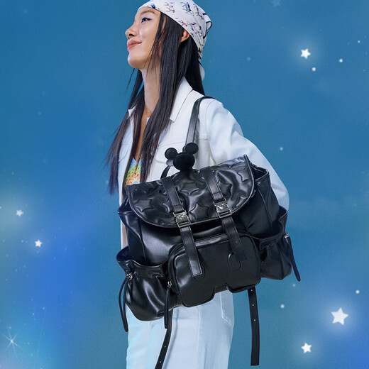 迪士尼（Disney）10周年ChinChin系列米奇星星双肩包大容量通勤背包书包 米奇星星双肩包