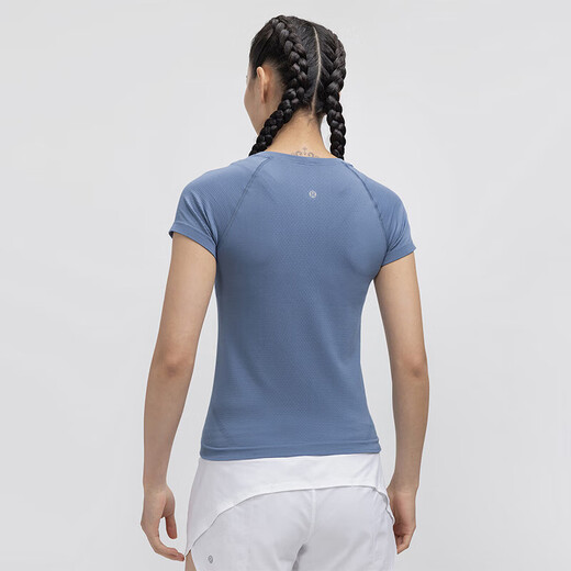 Lululemon丨Swiftly Tech women's sports short-sleeved T-shirt 2.0 *Race LW3DZBS washed denim blue/washed denim blue XS /4