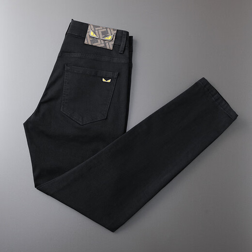 Jeep (Jeep) Hosen für den neuen Stil neuer Stil hochwertiger schlanker loser Stretch Jeans Mode vielseitige Freizeithosen Männer T6623 Black 34