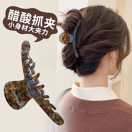NIANFIN Korean temperament acetic acid hairpin back head grabber large hair grab high-end shark clip medium hairpin hair accessories for women