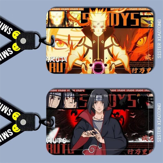 
Naruto Sasuke Ha Fengmura Gate High-Precision Student ID Card Case School Card Bus Card Meal Card with Lanyard Brand M12154 Tobirama Card Case + White Bracelet
