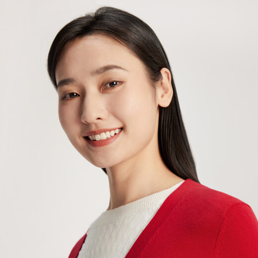 Tommy Hilfiger女纯棉小绣标纽扣V领宽松针织开衫J1396 正红色610 XS