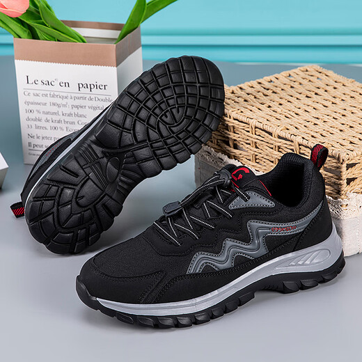 Adachi Brand ältere Schuhe für Frühlings- und Herbst mittleren Alters und ältere Menschen Wanderschuhe für Männer weich
