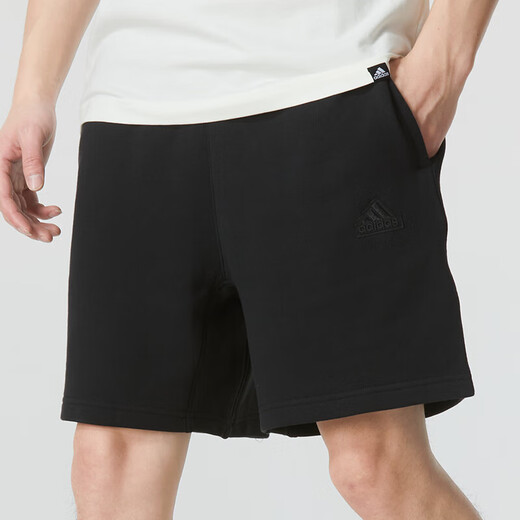 阿迪达斯 （adidas）棉质短裤男夏季运动裤宽松透气针织休闲五分裤IC9756 HC3477/专柜假一赔十 S 120-135斤
