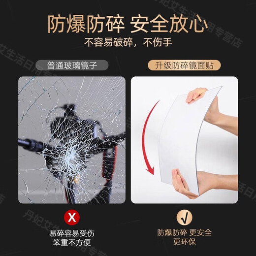 OQB德国高端全身穿衣镜落地镜家用宿舍女生卧室服装店试衣镜男士专用 铝合金边框50*160经典黑【全身推荐】 其他 否