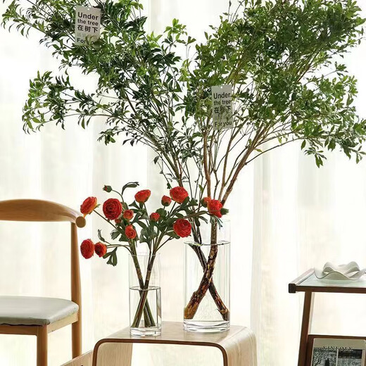 MPPMCK-Acryl-Anti-Fall-Vase-Ornament Wohnzimmerblüteanordnung Transparentes hydroponisches Bambus gerade Barrel Advanced Awakening Blum Eimer Dicked [hohe Wertempfehlung] 12352 Dezimalanlagen