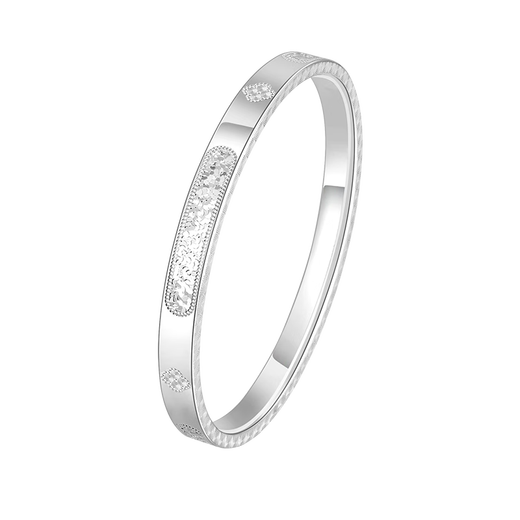 CHINA GOLD PT950 crushed ice platinum bracelet four-leaf clover bracelet as a birthday gift for girlfriend and wife. Four-leaf clover crushed ice bracelet weighs about 26.6g 52#