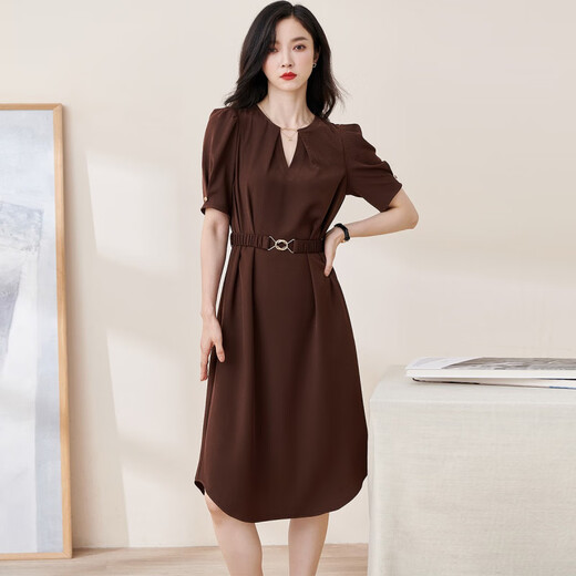 Missshine 2024 AUTOMNE NOUVEAU STYLE ÉLECTURE ROUGE ROUGE ROUGE ROUGE ROUGE COURT SURMÉLIE LIGENTE LIGENTE 1278 BROWN S