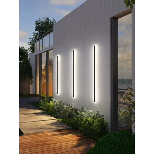 Opuyuanxing Outdoor Wall Lights Минималистский наружный крытый длинная полоса световая вилла забор для забора дверь стена световой двор.