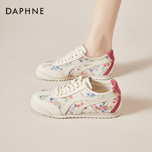 Daphne (Daphne) Zapatos de entrenamiento alemán florales para mujeres Sombrosa de forrest con el suela Forrest Gump Zapatos 2025 Nuevas zapatillas de zapatillas Sumn Soft Sole Rose Rose [Altura del talón 1.5cm + Altura interna 1.5cm 34