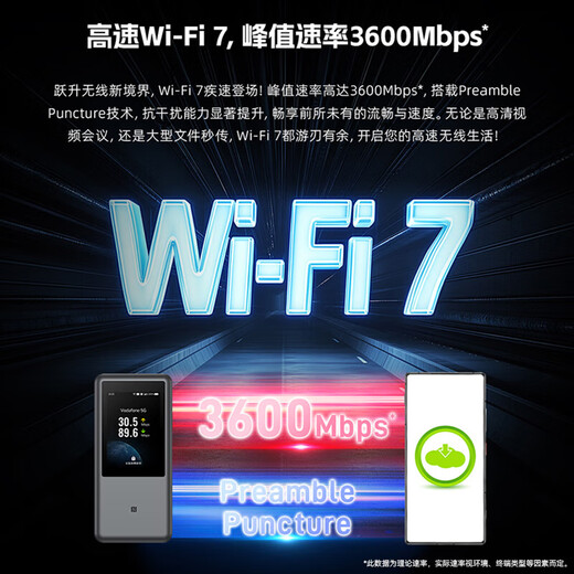 ZTE ZTE U60Pro Global Version 5G card-free portable wifi wireless network card wifi7 portable hotspot worry-free travel global version-U60Pro Titanium Silver