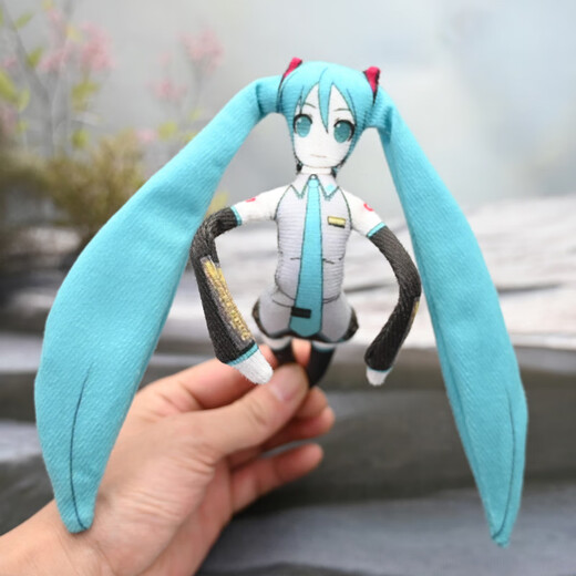 酷酷藤虚拟歌手初音未来镜音双子重音teto周边抽象玩偶老鼠干可活动摆件 镜音铃 15厘米
