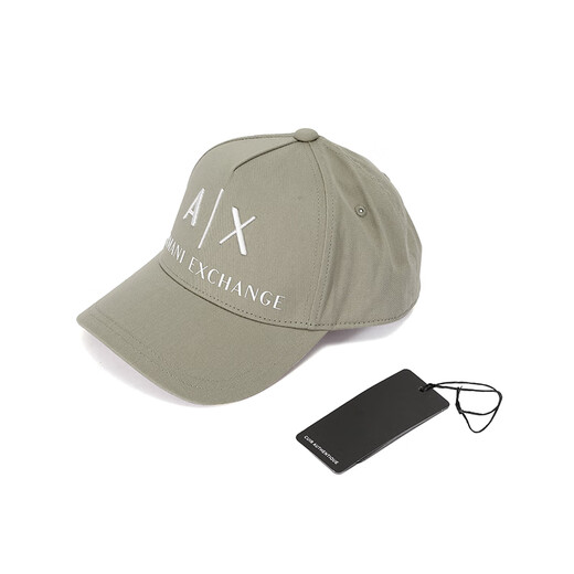 Armani (ARMANI) AX new product Men's/Women's neutral hats, baseball caps, Chinese Valentine's Day gifts 954039 CC513 U6167 Khaki Green AX embroidery