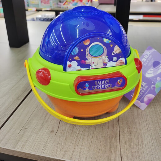 Shengyang para el juego de juguetes de playa de la playa de los niños estuche pala de reloj de arena jugando con arenas y coche marino herramienta para bebés Cassia shengyang cohete cubo once 1047 cubo dos colores