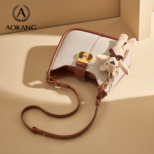 Aokang Bag Damen 2025 Neue Modependler Crossbody Tasche High-End-Unterarm-Bag-Geburtstagsgeschenk für Freundin schön (Bear Bow)