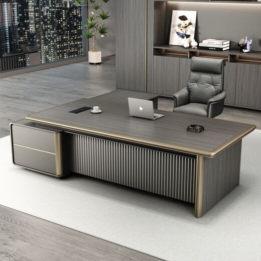 Zhiyi Desk Boss Desk Simple Modern Manager Desk Light Luxury Leadership Desk and Chair Set Office Executive Desk Combination 2.0 Meter Luxury Boss Desk