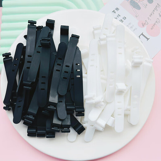 Data cable tie winder, adjustable desktop storage artifact, headphone cable manager, white five-pack