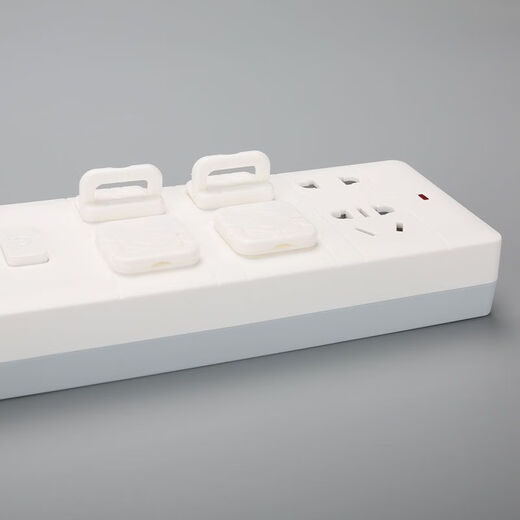 Zongji socket plug with two holes, children's anti-electric shock protective cover, baby plug jack protective cover, safety plug switch plug, elegant white, with handle/anti-electric shock/tight and firm, 50 pieces, 25 pieces each for two phases and three phases